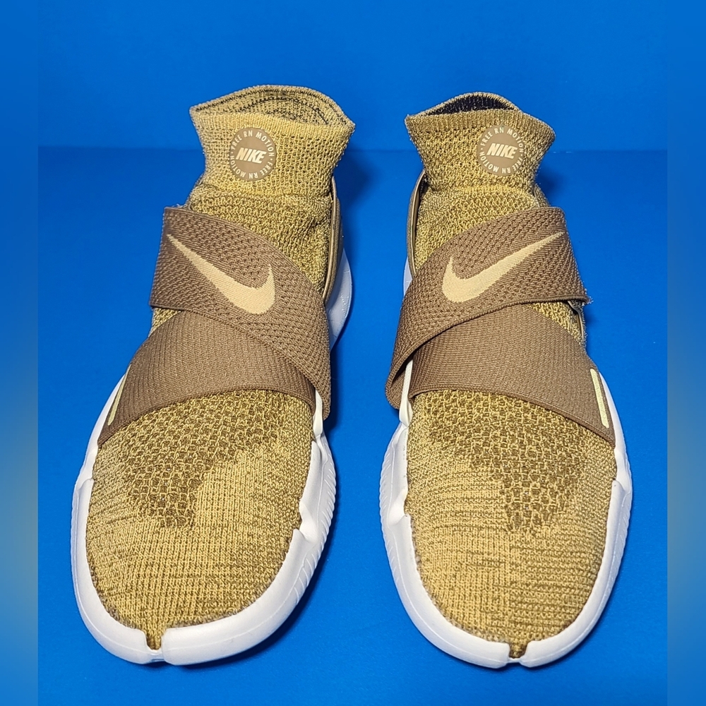 Nike Mens Free RN Motion FK 942840-201 Men's Gold  Running-training Shoes Sz 13